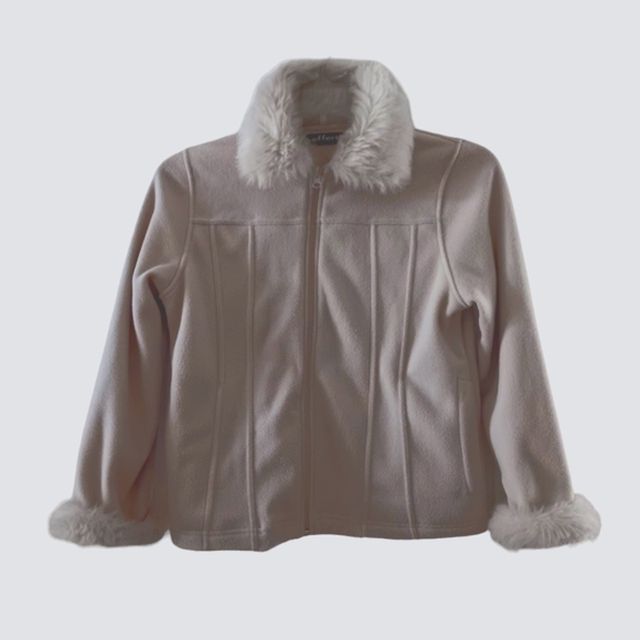 Effeci jacket faux fur trim M petite - Picture 2 of 4